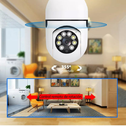NUEVA CAMARA DE SEGURIDAD TIPO BOMBILLO 360 !! 📷🔄