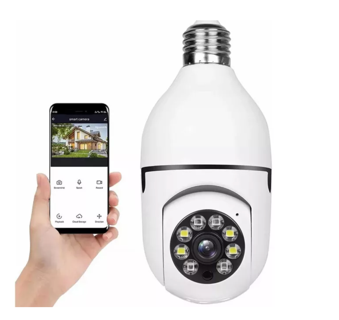 NUEVA CAMARA DE SEGURIDAD TIPO BOMBILLO 360 !! 📷🔄