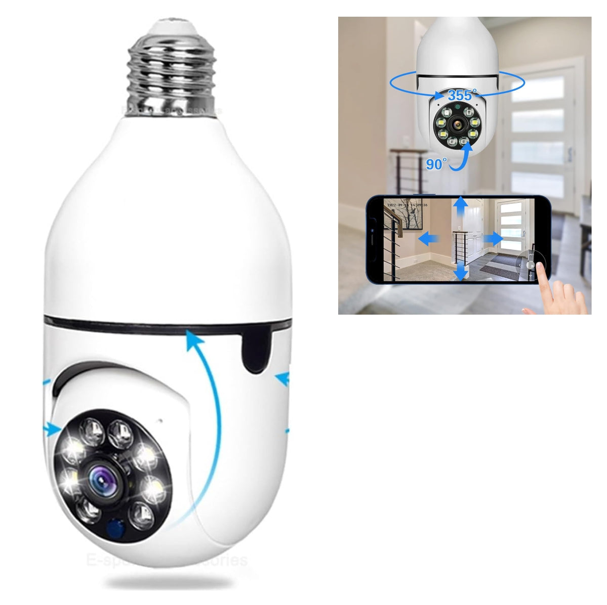 NUEVA CAMARA DE SEGURIDAD TIPO BOMBILLO 360 !! 📷🔄