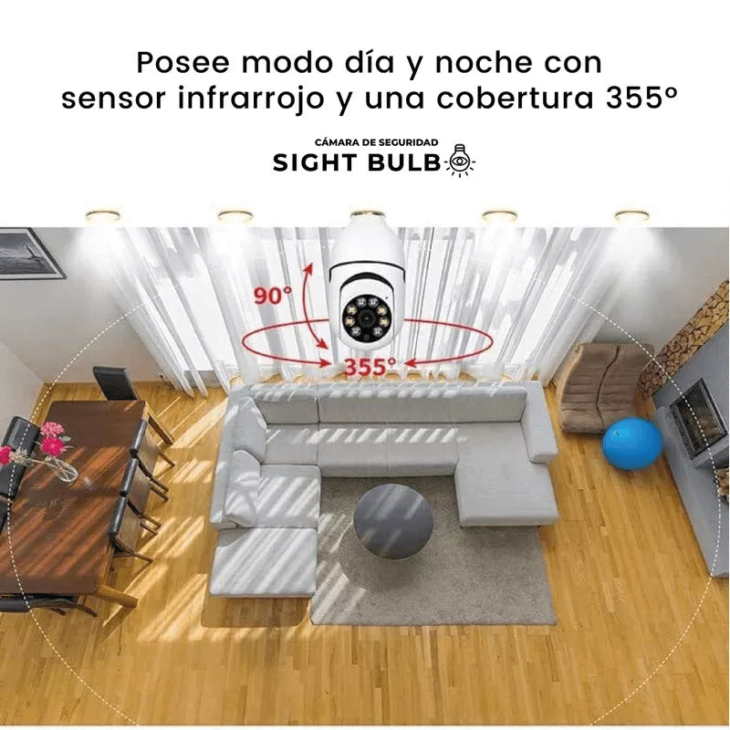 NUEVA CAMARA DE SEGURIDAD TIPO BOMBILLO 360 !! 📷🔄