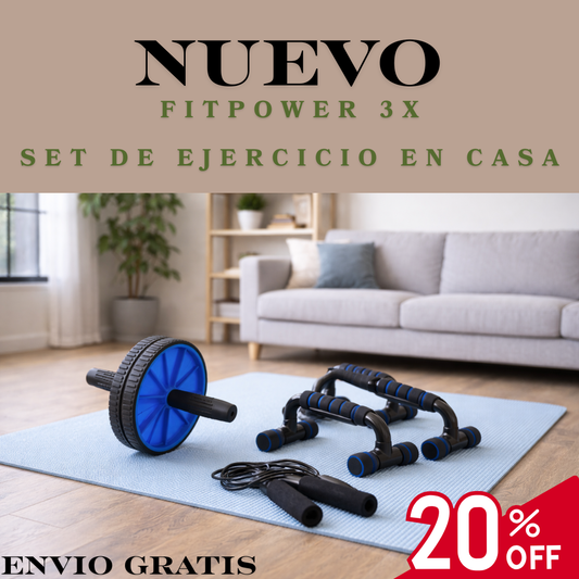 Nuevo Kit para ejercicio en casa FitPower 3X 🔥💪🏠