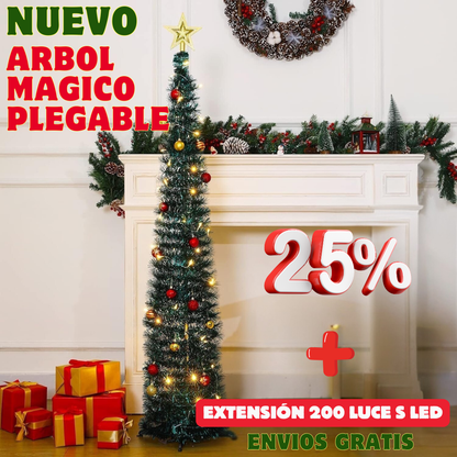 Nuevo Árbol Mágico Plegable™ + Extensión de 200 Luces LED GRATIS