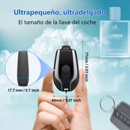 Nuevo Powerbank Llavero 1500mAh 🔋Batería de Respaldo Compacta y Ligera