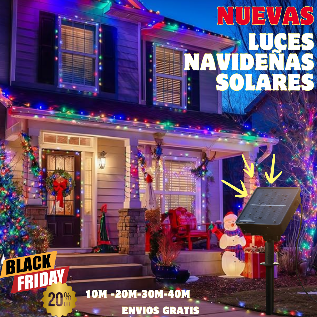 Nuevas Luces Navidad Solar Pro 🌞🍃