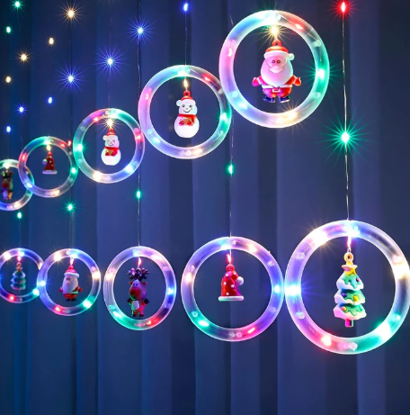 Nueva Cortina Brillo Polar, cortina de aros de luz. 🎄✨🎅
