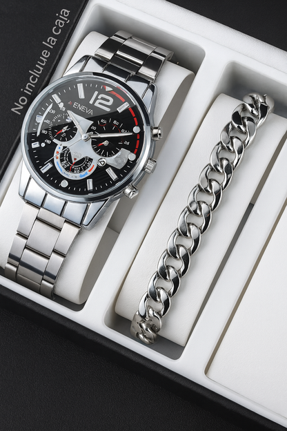 Nuevo Combo Elegance Set x 3 Reloj, pulsera cadena 💎⌚