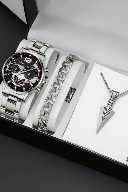 Nuevo Combo Elegance Set x 3 Reloj, pulsera cadena 💎⌚