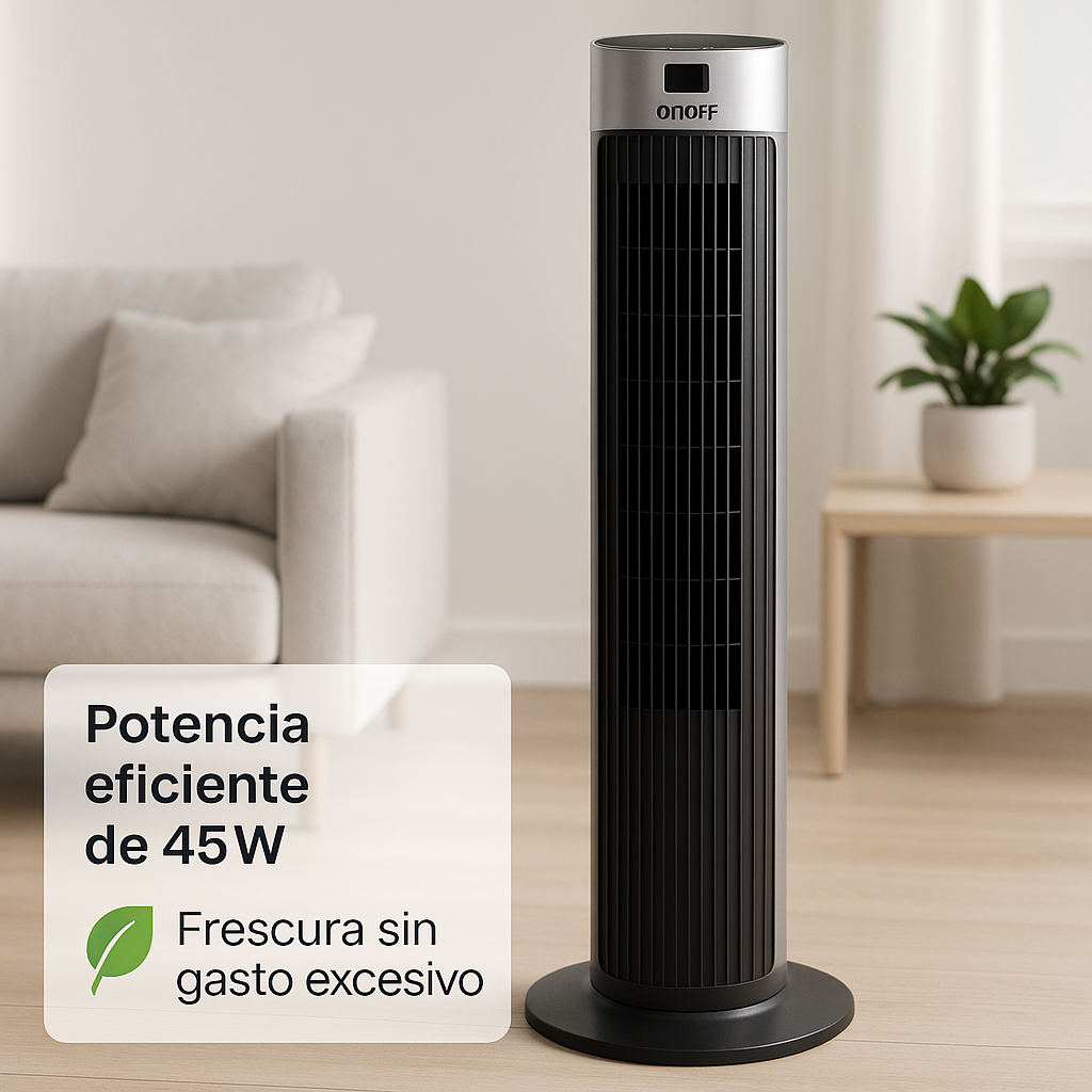 Nuevo Ventilador Torre ONOFF – Silencio, Estilo y Frescura Todo en Uno 🌀