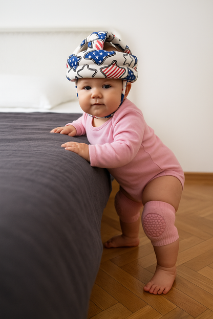 NUEVO GORRO PARA BEBÉS HOPPI 🐰💛 + RODILLERAS GRATIS 🎁