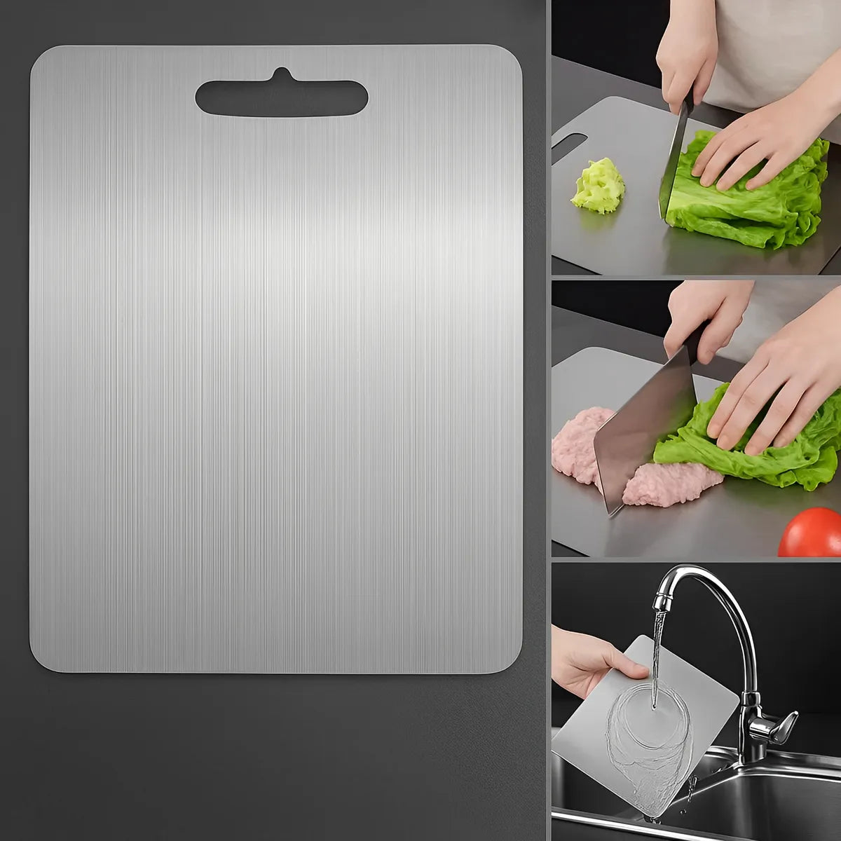 Nueva Tabla en Acero Inoxidable CorteMaster™ –  Higiénica y Resistente 🔪🥩