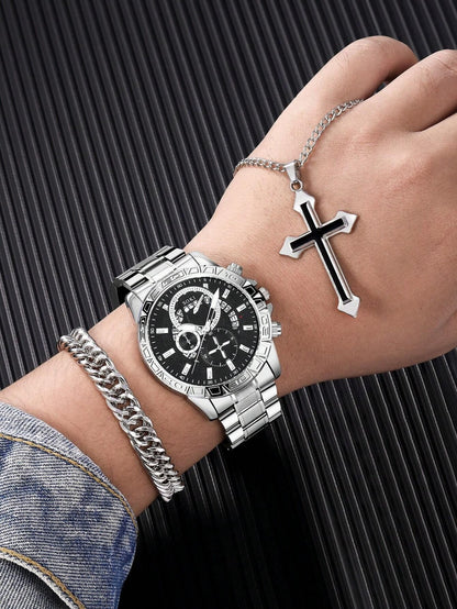 Nuevo combo RELOJ + PULSERA + COLLAR  para hombre !! 💎⌚
