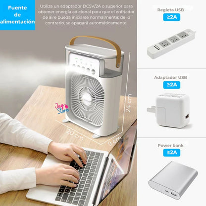 NUEVO VENTILADOR Y HUMIDIFICADOR DE AIRE 3 EN 1